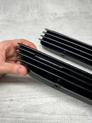 01-06 BMW E46 M3 Gloss Black Fender Vents Grilles Grills Trims NO EMBLEMS