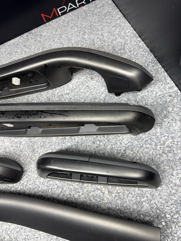 01-06 BMW E46 M3 Convertible Interior Armrests Trim Set Titan Shadow Grey