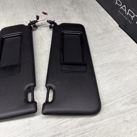 08-13 OEM BMW E92 328 335 M3 Coupe Sun Visors Black Vinyl