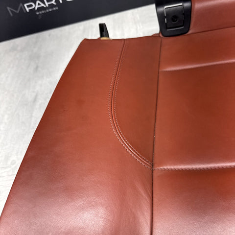 08-13 BMW E93 M3 Coupe Right Passenger Rear Seat Bottom Bench Fox Red Leather