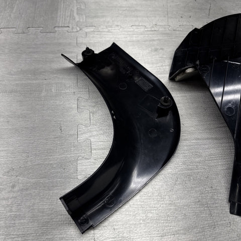 01-06 BMW E46 M3 Left Right Kick Dead Pedals Covers Trims Panels Genuine Black