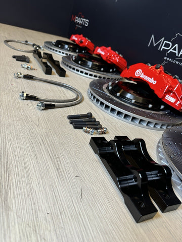 01-06 BMW E46 M3 BREMBO Big Brake Kit Red Calipers Rotors Set NEW Plug Play