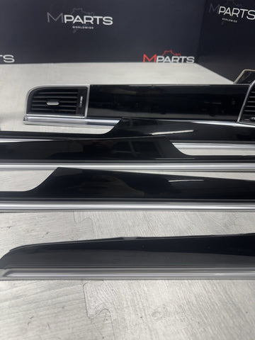 Porsche Macan 2018 BLACK PIANO Dash Dashboard Door Molding Panel Trim Set