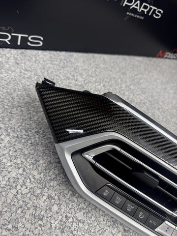 20-26 BMW F96 X6M Carbon Fiber Dash Panel Center Air Vent Bezel Trim