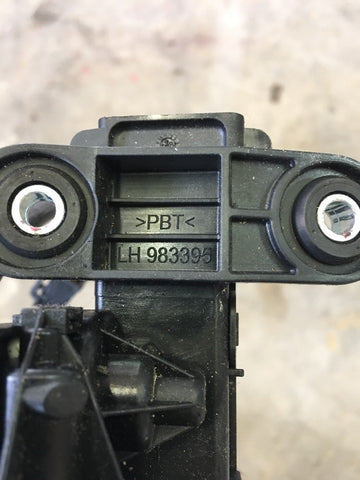 08-13 BMW E92 M3 COUPE LEFT DRIVER SEAT BELT TENDER EXTENDER ARM HANDOVER