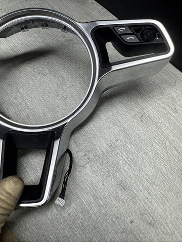 Porsche Macan 15-20 Steering Wheel Trim Center Cover W/ Radio Controls