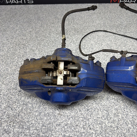 BMW 15-20 F80 F82 F83 M3 M4 Rear Brake Calipers OEM Blue