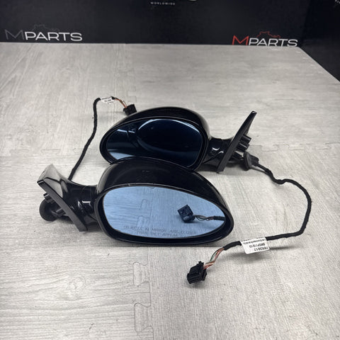 01-06 BMW E46 M3 Side View Door Mirrors Pair Carbon Black