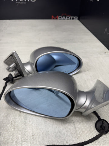 01-06 BMW E46 M3 Side View Door Mirrors Pair Titan Silver