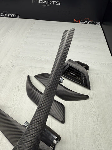 2016 - 2020 BMW F87 M2 CARBON FIBER FRONT INTERIOR TRIM PANEL SET OEM 8073751