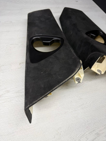 06-10 BMW E63 M6 COUPE Interior B-Pillar Trim Panel Pair ALCANTARA Set L+R OEM