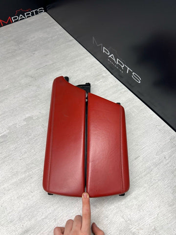 13-16 BMW F10 M5 FRONT CENTER CONSOLE ARMREST MERINO RED / SAKHIR ORANGE LEATHER