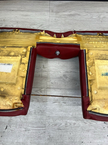 BMW 01-06 E46 M3 Convertible Rear Seat Back Rest Imola Red Leather Backrest