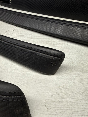 08-13 BMW E92 E93 M3 Interior Trim Set Carbon Leather OEM *Missing 1 Front Door