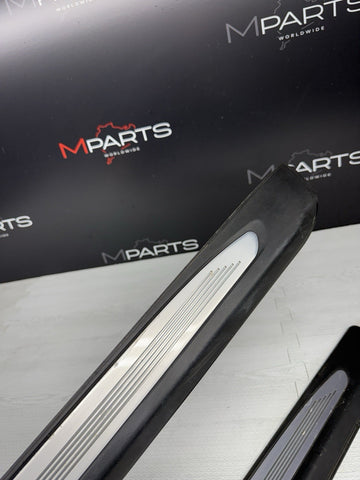 06-10 OEM BMW E63 E64 Illuminated Door Sills Covers Trim Entrance Plates Set