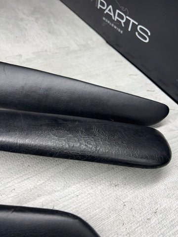 01-06 BMW E46 M3 Convertible Door Arm Rest Armrest Pads Black *4 Broken Tabs