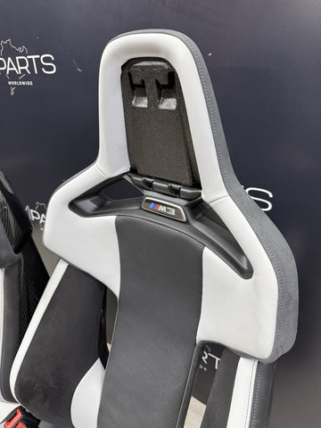 BMW 21-26 G80 M3 Front Silverstone Carbon Bucket Seats Seat Set OEM 600 Miles