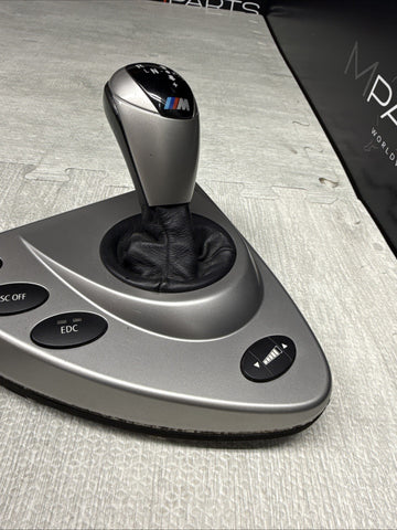 06-10 BMW E63 E64 M6 SMG Shift Knob Shifter Selector + Trim Cover w/ Buttons OEM