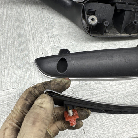 01-06 BMW E46 M3 Convertible Interior Armrests Trim Set Brushed Aluminum *Notes*