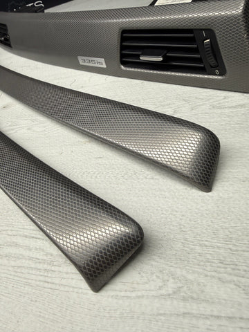 09-13 OEM BMW E92 E93 335is Dash Glacier Silver Aluminum Interior Trim Set