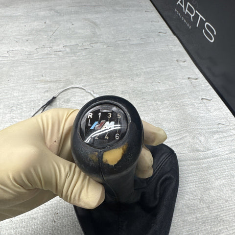 2008-2013 BMW E90 E92 E93 M3 LEATHER SHIFTER shift gear KNOB 6-SPEED ORIGINAL