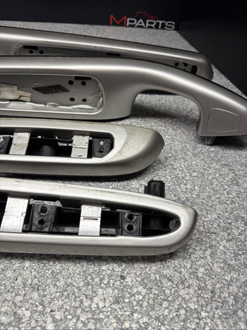 01-06 BMW E46 M3 Custom Painted Black Door Trim Armrests Front Rear Coupe
