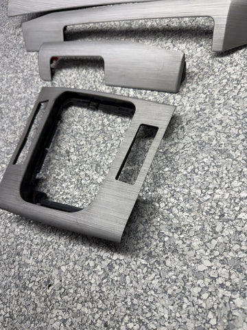 01-06 BMW E46 M3 Convertible Interior Armrests Trim Set Brushed Aluminum