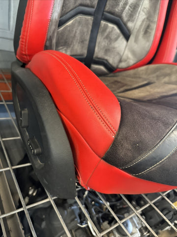 FERRARI F8 Tributo Front Seats Alcantara Grey / Red