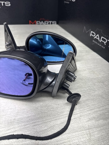 01-06 BMW E46 M3 Side View Door Mirrors Pair Steel Gray  *Notes*
