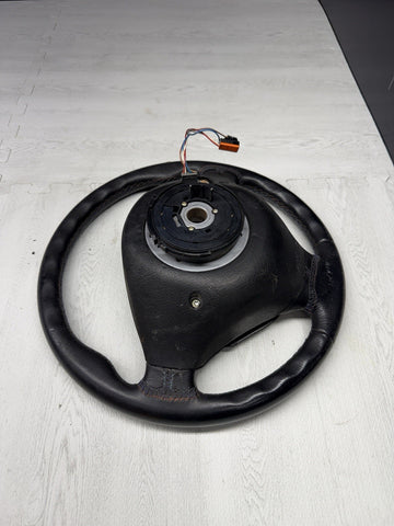 1996 - 2002 BMW E36 Z3 M M3 Leather Steering Wheel Black 3 Spoke 32342229487 OEM