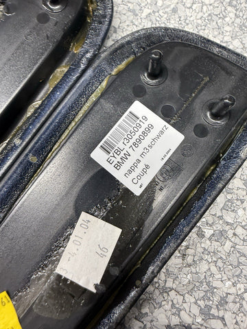 01-06 BMW E46 M3 Convertible Door Upper Arm Rest Armrest Pads Black *1 Rear Tab