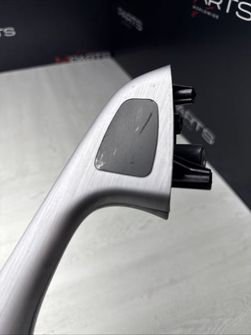 01-06 BMW E46 M3 Brushed Aluminum/Black Door Trim Armrest Right Front Passenger