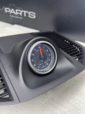 2015-2022 Porsche Macan Black Dashboard Analog Clock W/ Trim Panel OEM