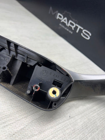 01-06 BMW E46 M3 Brushed Aluminum/Black Door Trim Armrest Right Front Passenger