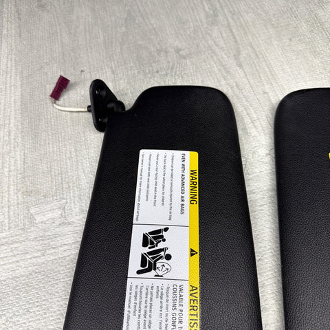 08-13 OEM BMW E92 328 335 M3 Coupe Sun Visors Black Vinyl