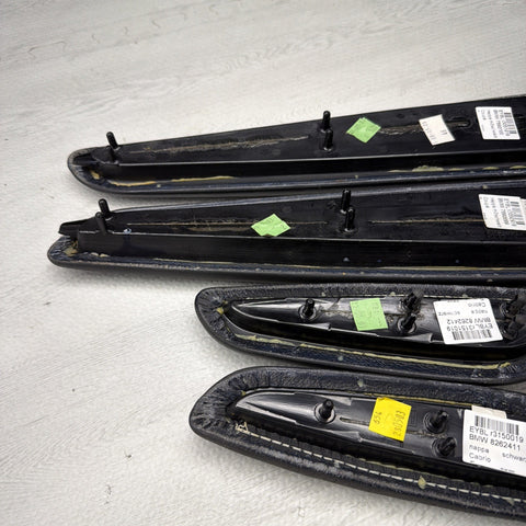 01-06 BMW E46 M3 Convertible Door Upper Arm Rest Armrest Pads Black