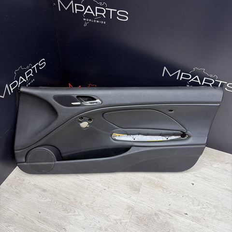 01-06 BMW E46 M3 FRONT PASSENGER RIGHT SIDE DOOR PANEL CARD BLACK OEM