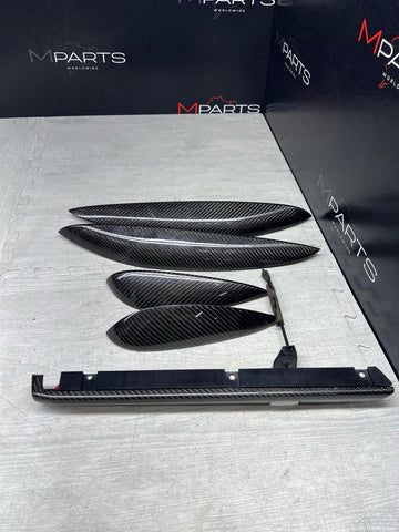 06-07 OEM BMW E63 E64 M6 Front Rear Door Dash Center Console Carbon Trim SET