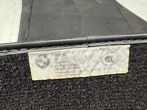 BMW 19-23 G30 F90 M5 Black Carpet Floor Mats OEM Right Front + Rears Only