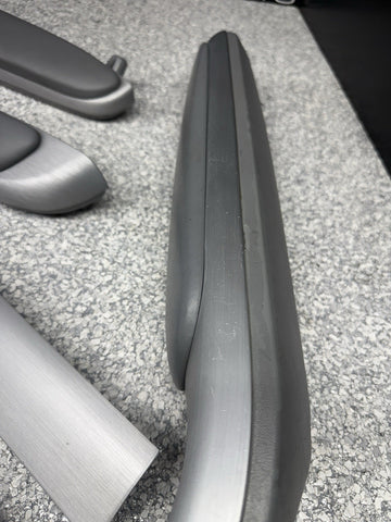 01-06 BMW E46 M3 Coupe Interior Armrests Trim Set Brushed Aluminum *4 Tabs