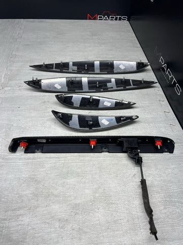 06-07 OEM BMW E63 E64 M6 Front Rear Door Dash Center Console Carbon Trim SET