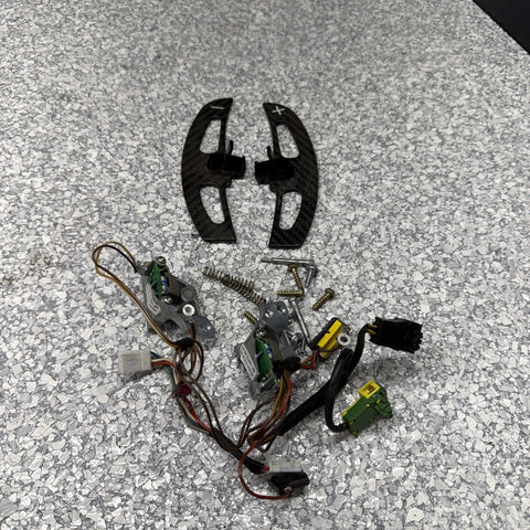 BMW Stock Factory 01-06 E46 M3 SMG Paddle Shifters Assembly Carbon Fiber
