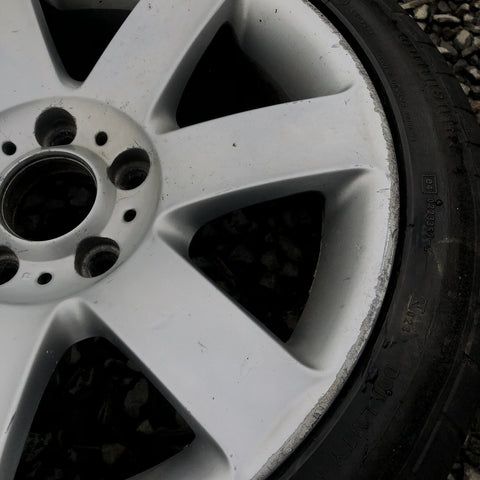 04-14 BMW 3 Series OEM Silver 17x8 7 Tapered Spoke Wheel