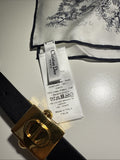 NEW Christian Dior Silk Scarf W Belt 540 Bleu Marine 22JOU120I602
