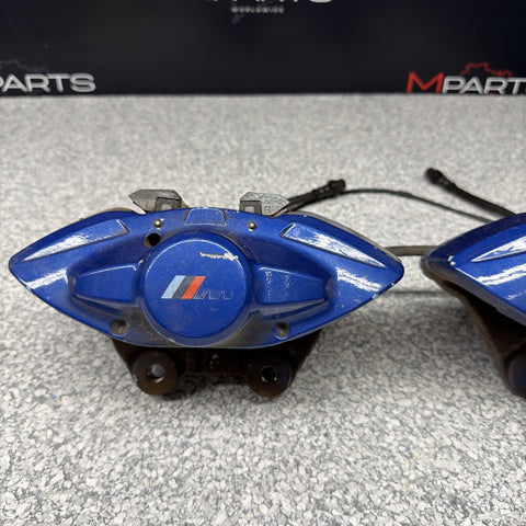 BMW 15-20 F80 F82 F83 M3 M4 Rear Brake Calipers OEM Blue