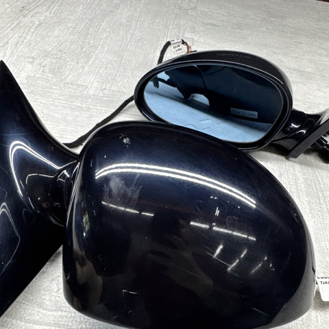 01-06 BMW E46 M3 Side View Door Mirrors Pair Carbon Black