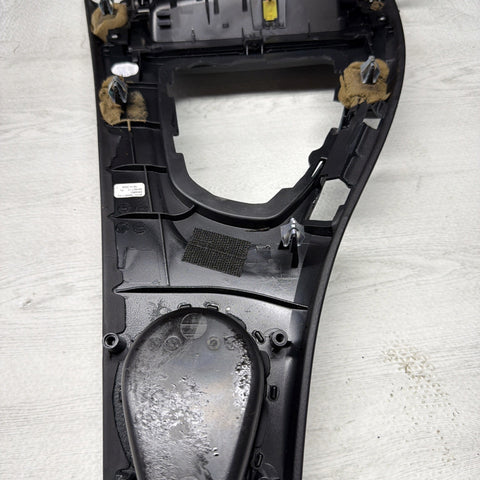 BMW E93 M3 08-13 Front Black Leather Manual Center Console Trim Assembly OEM