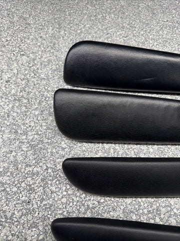 01-06 BMW E46 M3 Coupe Door Upper Arm Rest Armrest Pads Black *Tabs*
