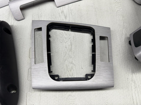01-06 BMW E46 M3 Convertible Interior Armrests Trim Set Brushed Aluminum *Notes*