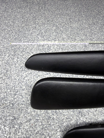 01-06 BMW E46 M3 Convertible Door Upper Arm Rest Armrest Pads Black